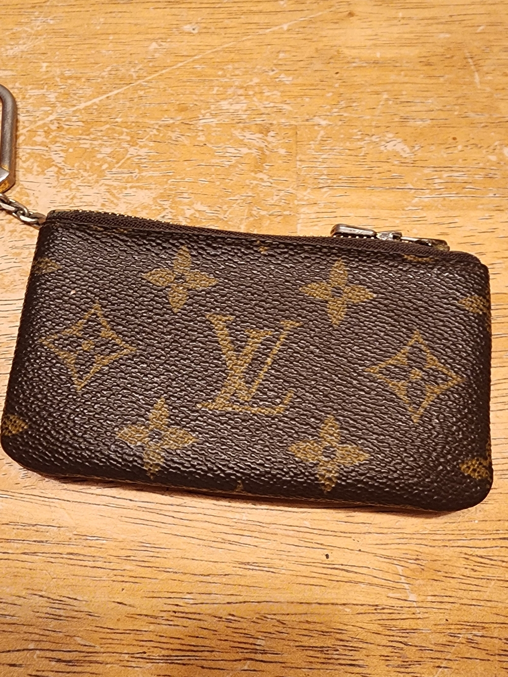 Louis Vuitton Monogram Canvas Key Pouch Wallet in Brown and Gold